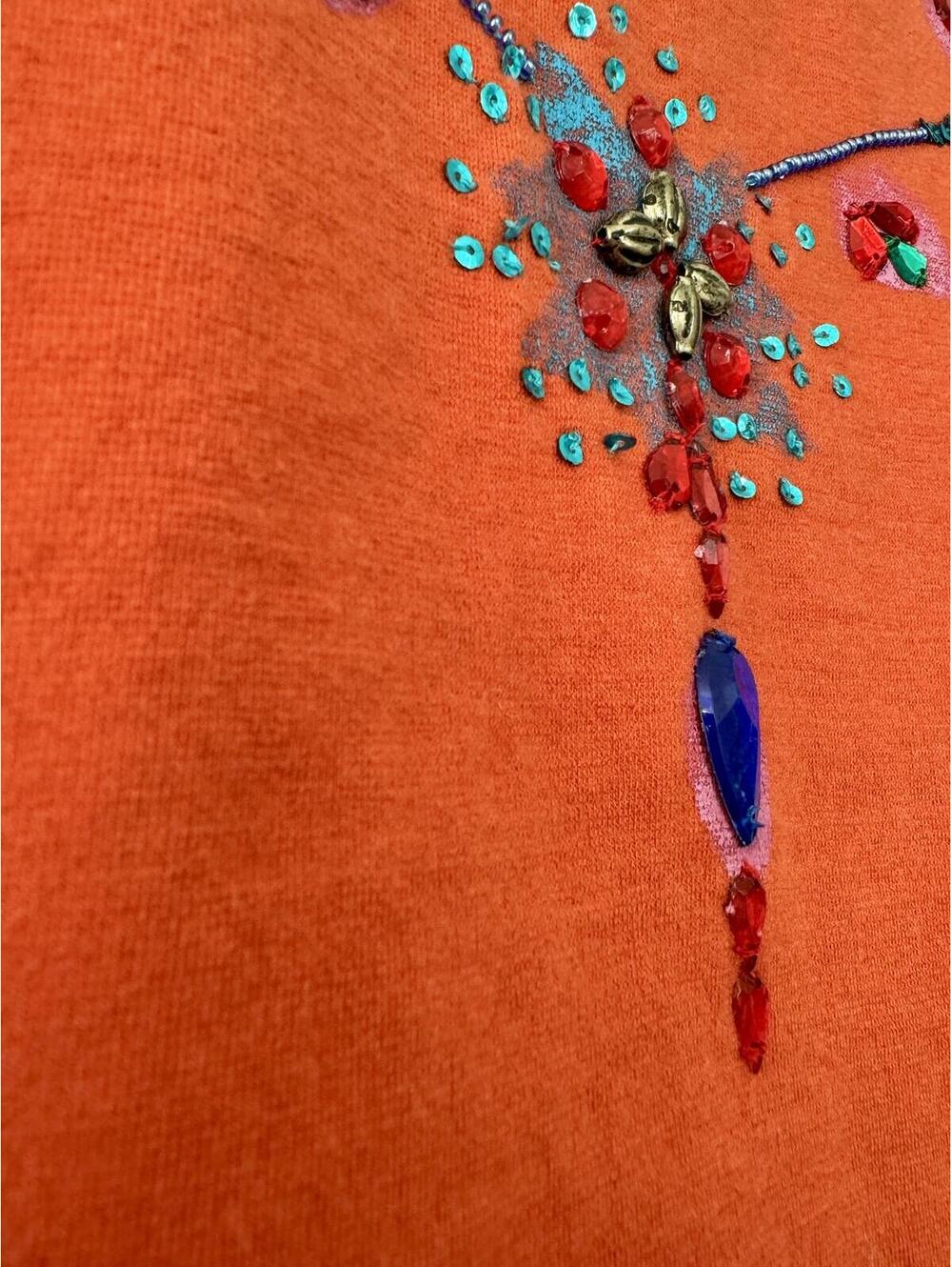 Boho Philosophy di Alberta Ferretti Vintage Embellished Beaded Short Sleeve - Picture 5 of 11